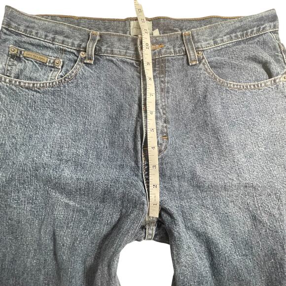VTG Y2k Calvin Klein High Rise Bootcut Jeans SIZE 12 Womens 100% Cotton Denim - Picture 5 of 7